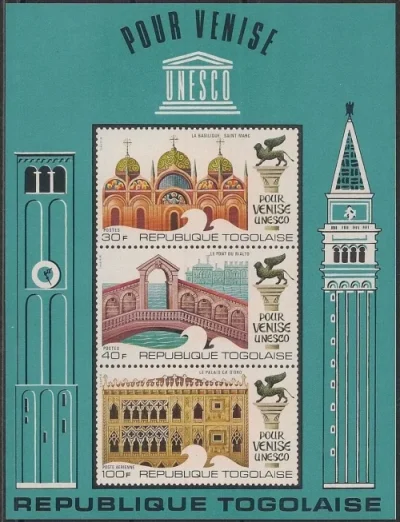 Togo stamps year 1972 UNESCO Architecture - Venice