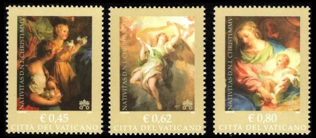 Vatican year 2005 Christmas - Paintings stamps set