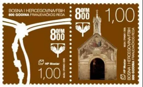 Bosnia postage stamps year 2009 Anniversary of the Franciscan Order