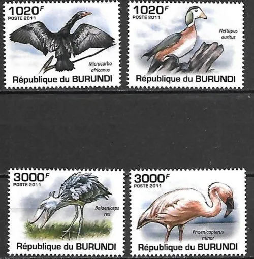 Burundi postage stamps year 2011 Fauna - Birds