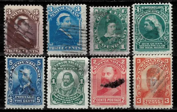 Canada Newfoundland postage stamps year 1876 - 1898