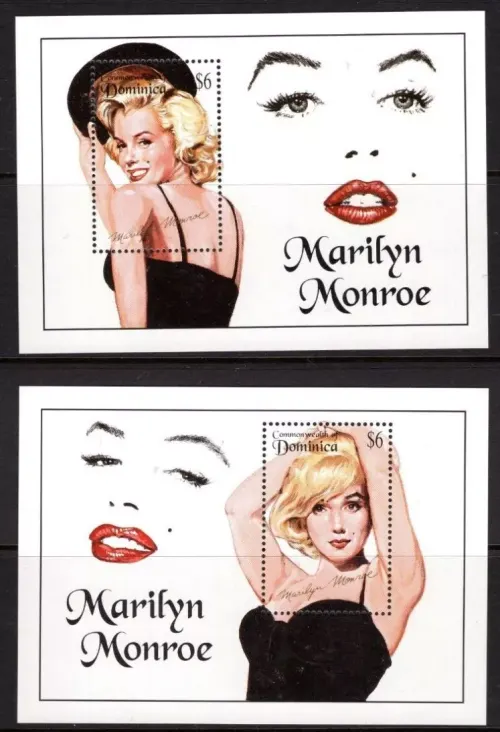 Dominica postage stamps year 1994 Marilyn Monroe