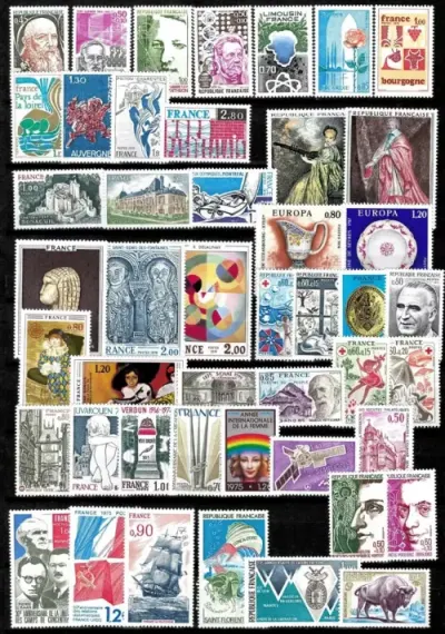 France postage stamps year 1960 -1980 MNH collection