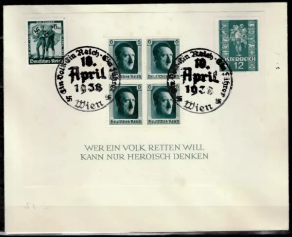 Germany Third Reich stamps year 1938 Cover - Wien Cancel