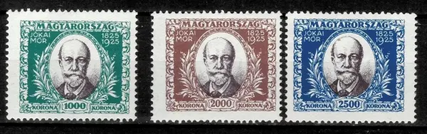 Hungary postage stamps year 1925 Maurus Jokai