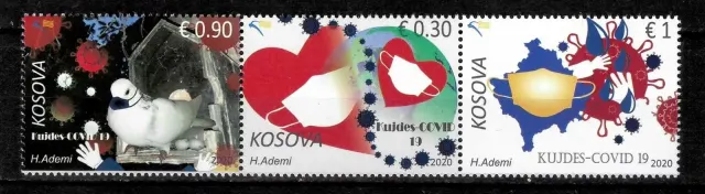 Kosovo postage stamps year 2020 COVID-19 Awareness