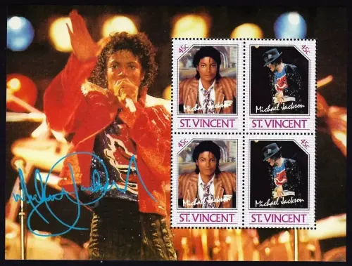 St Vincent postage stamps year 1985 Michael Jackson