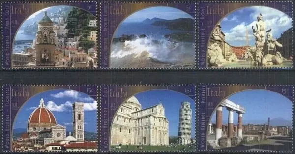 UN New York stamps year 2002 Architecture Italia