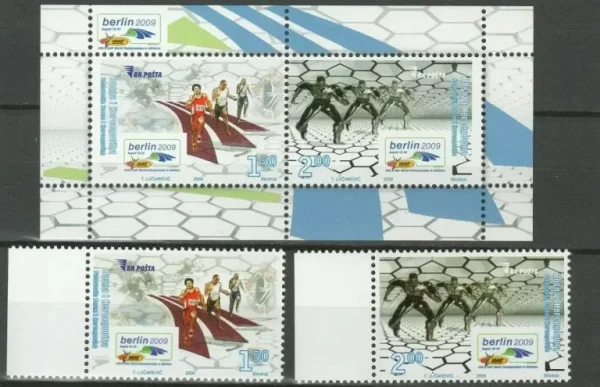 Bosnia postage stamps year 2009 Athletics Championship in Berlin