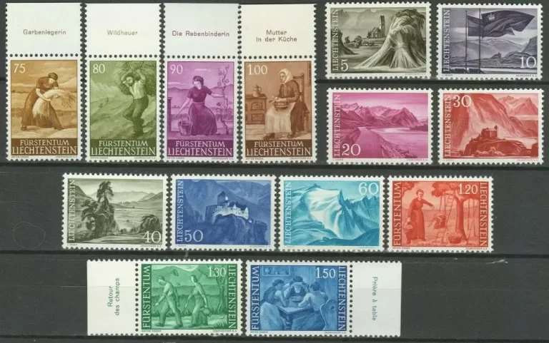 Liechtenstein stamps year 1960/1964 Countryside Motives / Landscapes