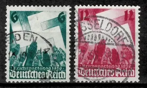 German Reich postage stamps year 1936 Nuremberg Party