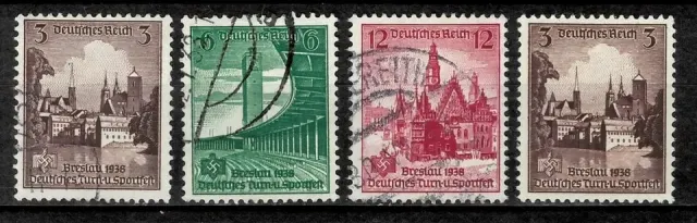 German Reich postage stamps year 1938 Breslau Athletic Competition