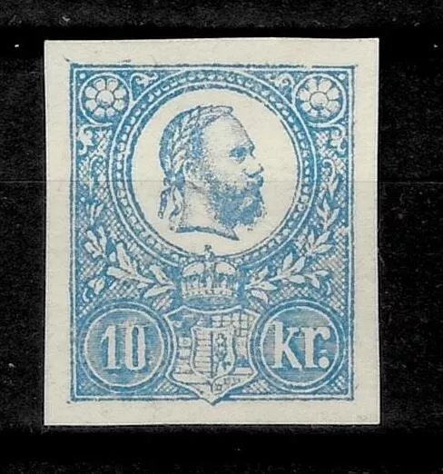 Hungary postage stamp year 1871 10 Kr. – Imperforated