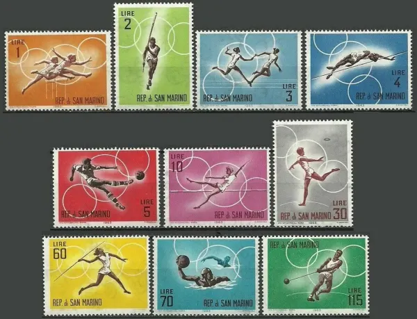 San Marino postage stamps year 1964 - Olympic Games Tokyo