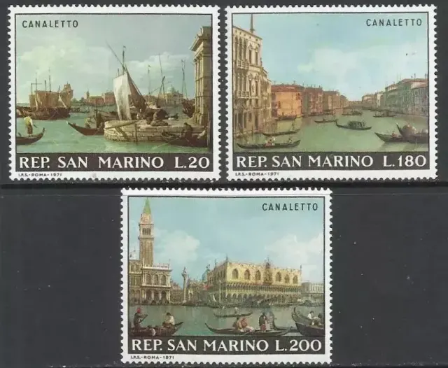 San Marino Stamps year 1971 Art - Paintings by Antonio Canaletto