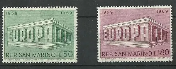 San Marino postage stamps year 1969 Europa Cept