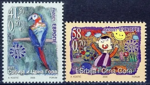 Serbia postage stamps year 2005 Joy of Europe