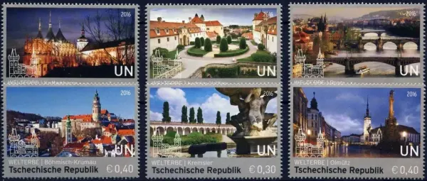 UN Vienna stamps year 2016 Architecture Czechia