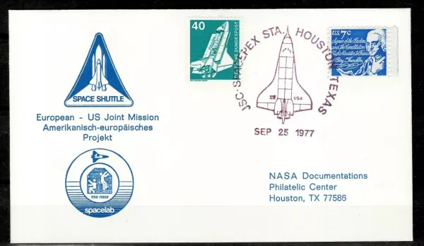 US Space stamps year 1977 Joint issue US - Germany -Spacelab - NASA