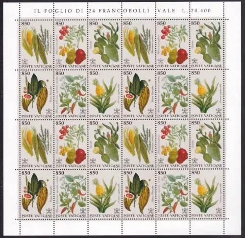 Vatikan postage stamps year 1992 American Flora