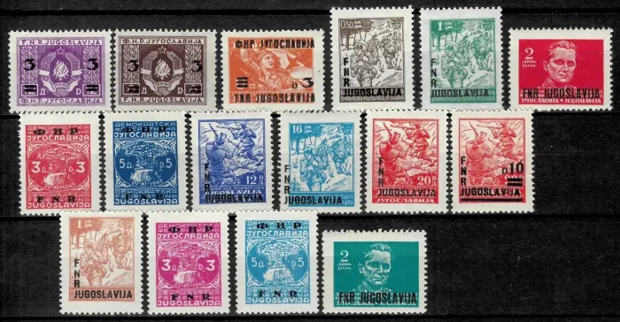 Yugoslavia postage stamps year 1949 /1950 Partisans set