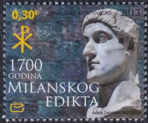 Montenegro postage stamps year 2013 1700 years of Edict of Milan