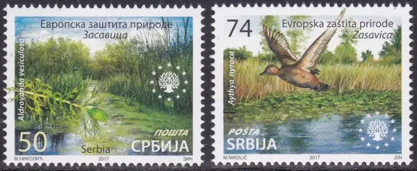 Serbia postage stamps year 2017 European Nature Protection