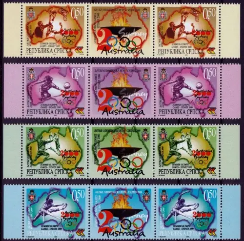 Bosnia postage stamps year 2000 Summer Olympic Games - Sydney