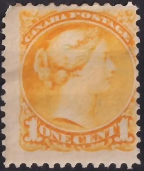 Canada postage stamp year 1870 Queen Victoria 1c