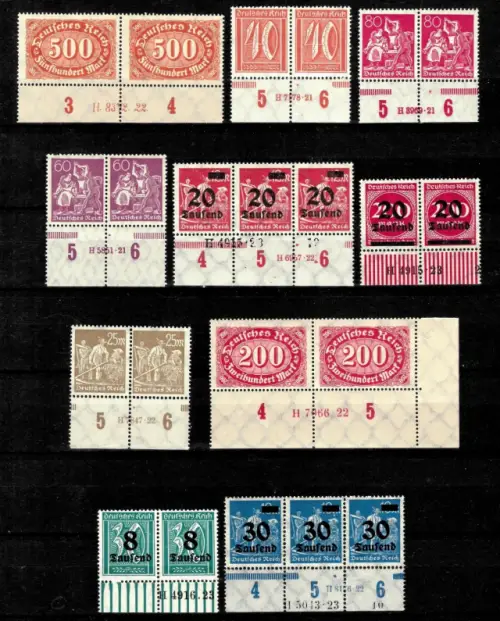 German Weimar Republic stamps year 1921 -1923