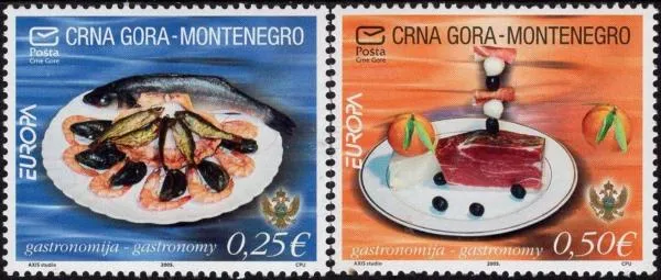 Montenegro year 2005 Europa CEPT Gastronomy