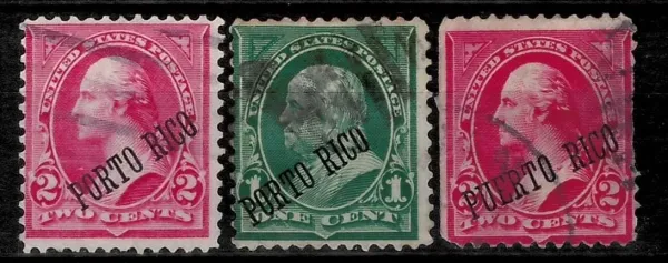 Puerto Rico Postage Stamps of 1899 American Occupation