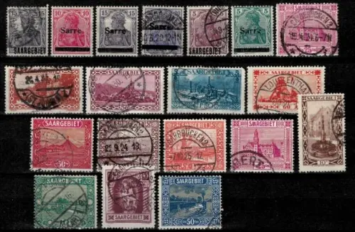 Germany Saar postage stamps year 1920-1930