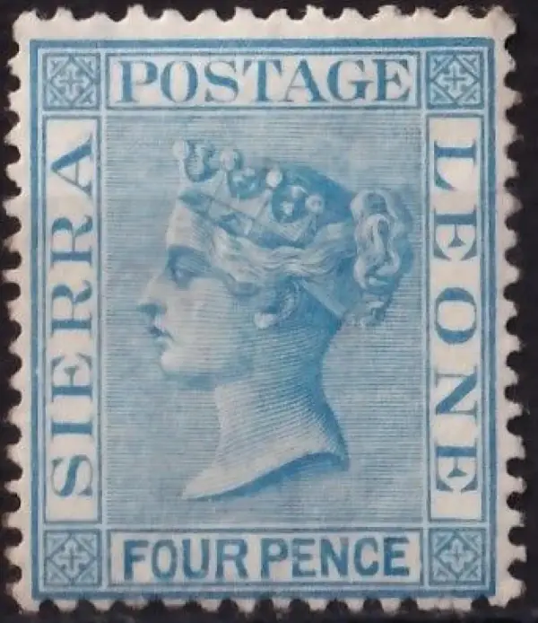 British Sierra Leone postage stamp year 1876 - 4 Pence