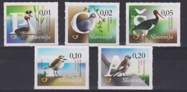 Slovenia postage stamps year 2015 Fauna - birds
