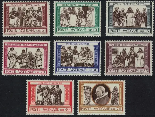 Vatican stamps year 1960 The Work of Charity
