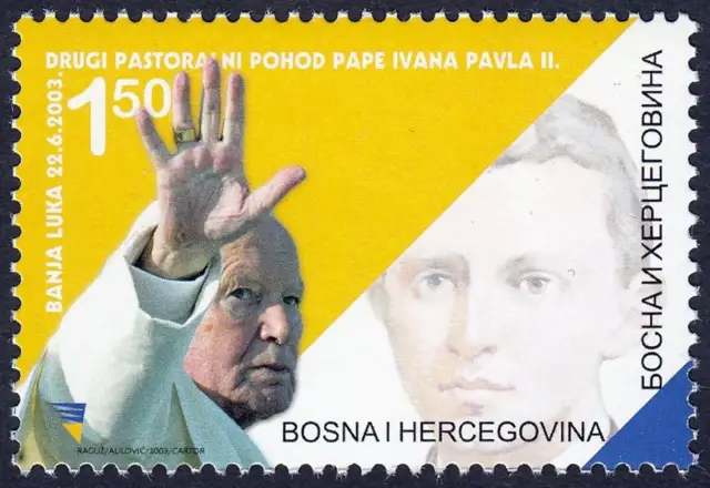 Bosnia postage stamps year 2003 Pope John Paul II