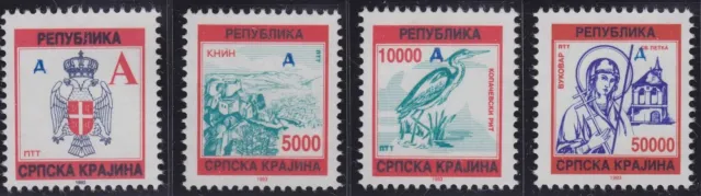 Croatia - Serbian Krajina 1993 Definitive Issues coat of arms