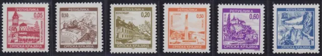 Croatia - Serbian Krajina stamps year 1993    Tourist attractions