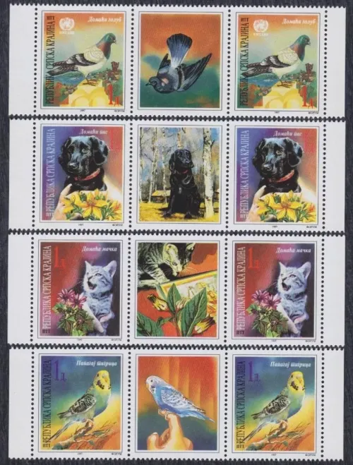 Croatia – Serbian Krajina stamps year 1997 Fauna Pets Dogs Cats