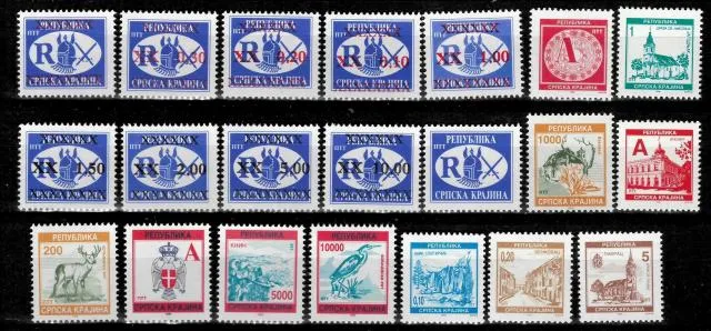 Croatia - Serbian Krajina stamps year 1993-1997