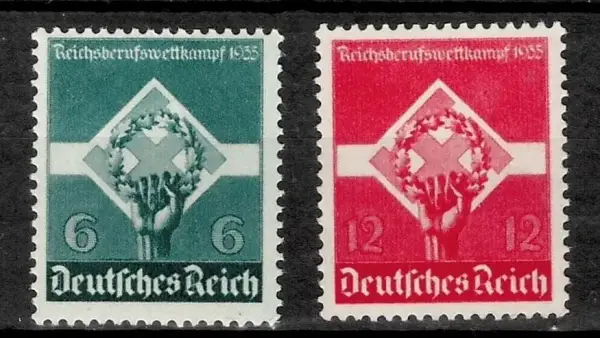 German Reich postage stamps year 1935 Craftsman Competition