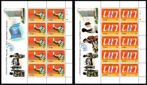 Ireland postage stamps year 1995 Anniversary of the United Nations