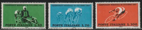 Italy postage stamps year 1962 Sport - World Bicycle Championship Races