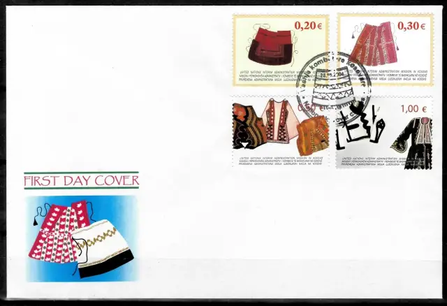 Kosovo postage stamps year 2007 Kosovo folk costumes - FDC