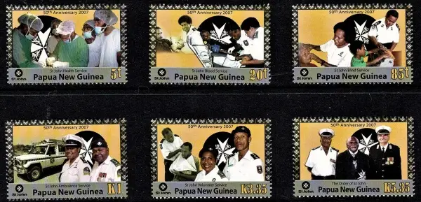Papua New Guinea stamps year 2007 St. John Ambulance