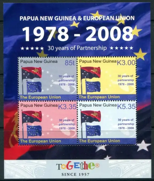 Papua New Guinea stamps year 2008 30 Years of Partnership with the EU