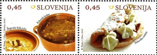 Slovenia postage stamps year 2007 Gastronomic – Traditional Food
