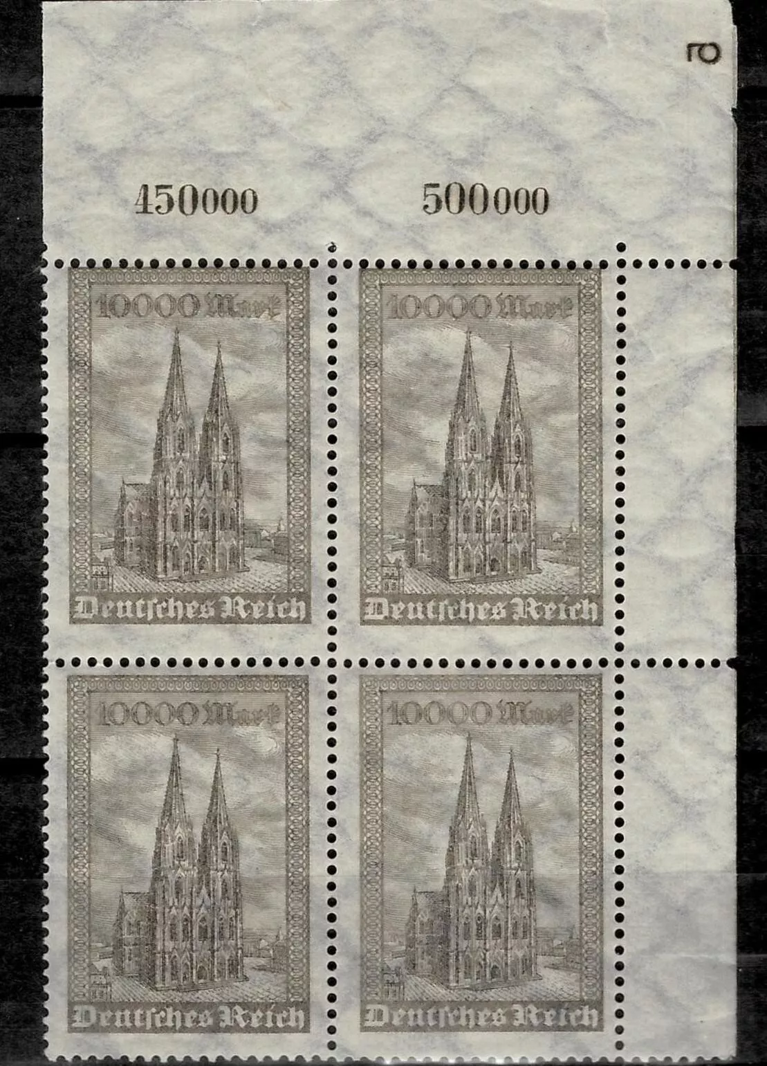 Weimar Republic stamps year 1923 Wartburg Cologne Cathedral