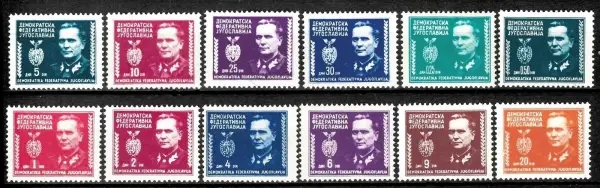 Yugoslavia postage stamps year 1945 Josip Broz Tito